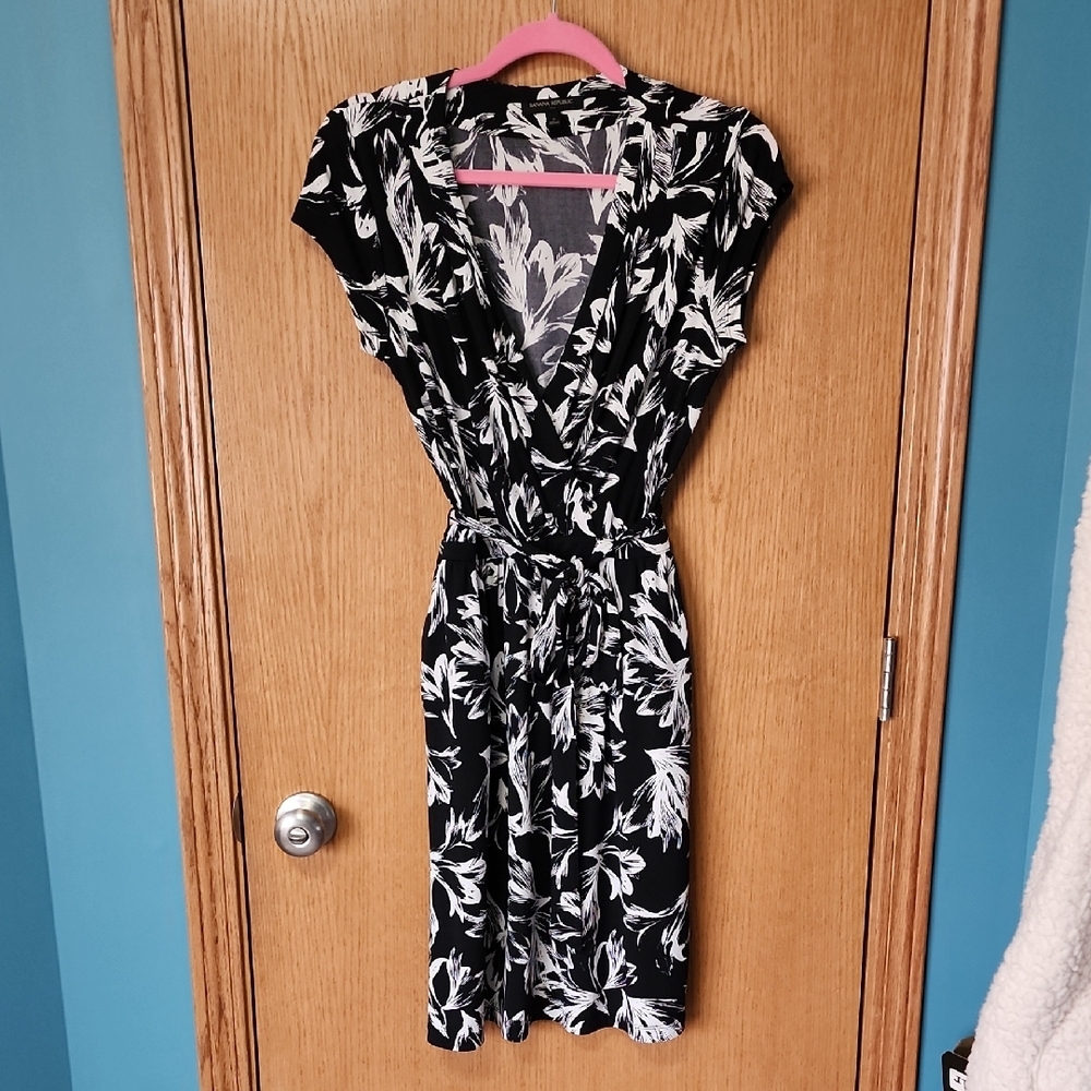 Banana Republic Black and White Floral Dress